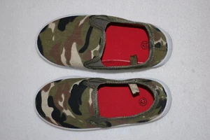 Boys Shoe CAMOUFLAGE SLIP ON LOAFERS Green Brown Black BOAT DECK Casual  4 - Picture 1 of 1