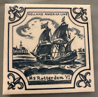 RARE Vintage Holland America Line MS Rotterdam VI 4" Tile Coaster Old Ship MINT