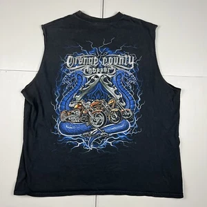 Camiseta Muscular Sin Mangas Gráfica Sin Mangas Y2K Orange County Choppers Negra XXL - Imagen 1 de 8