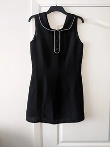 Women's E-Vie Black collared Dress 14 -E-vie Collared black shift dress 14 42 - Picture 1 of 20