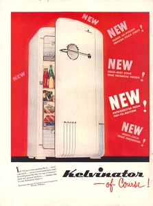 Kelvinator Refrigerator Christmas Original Life Magazine 1947 Vintage Print Ad - Picture 1 of 2