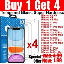 Tempered Glass Screen Protector For iPhone 14 13 12 11 Pro Max Mini XS X XR Plus