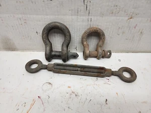Lot 3/4" and 5/8" Carbon Steel Anchor Shackle and 1/2" x 9" Eye & Eye Turnbuckle - Picture 1 of 11