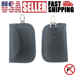1PC Car Key Signal Blocker Pouch Fob Keyless RFID Blocking Bag Black US New - Picture 1 of 5