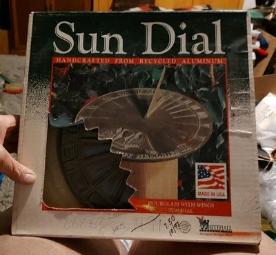 "Reloj de sol reloj de sol Whitehall 1991 de colección "El tiempo se lleva todo menos recuerdos" 9,5"" diámetro" Foto 1 de 4