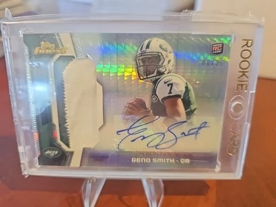 💥 2013 Geno Smith Topps Finest Rookie Patch Auto Refractor /25 #RAP-GS RC Jets  - Image 1 of 3