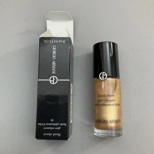 Giorgio Armani Fluido Potenciador Brillo Transparente 0.6 OZ 18 ml Nuevo En Caja # 10 - Imagen 1 de 5