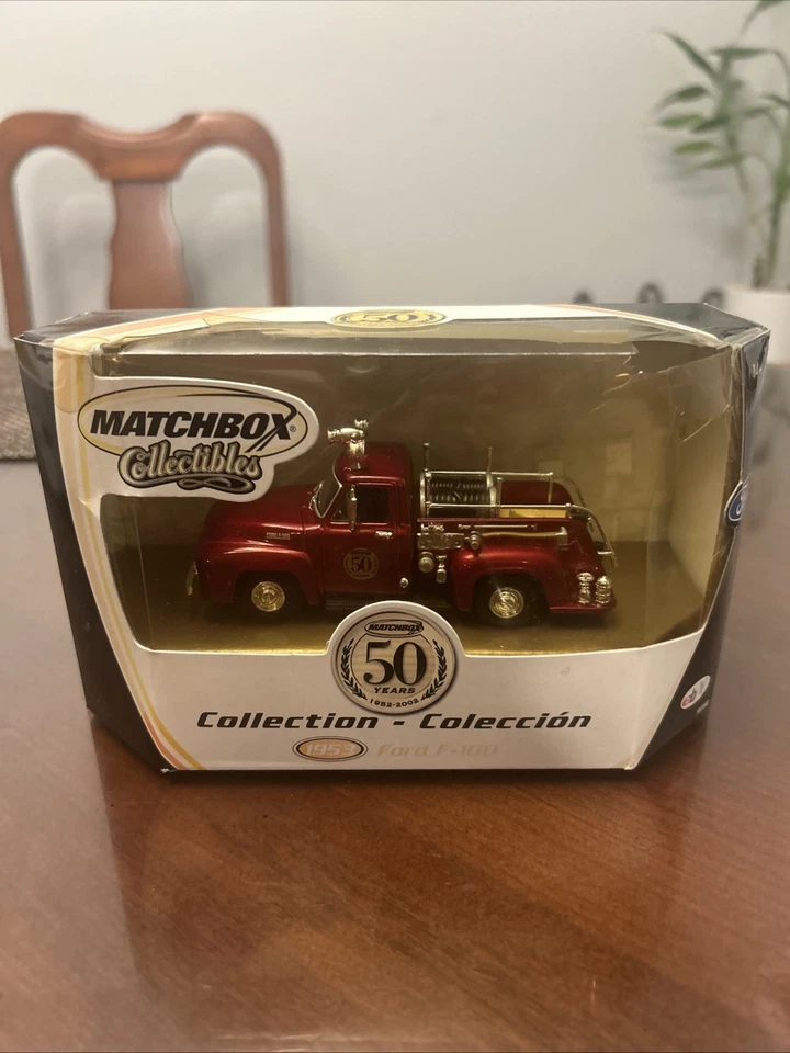 MATCHBOX COLLECTIBLES 50 YEARS 1953 Ford F-100 Fire Truck , Damaged Box - Image 1 of 2