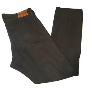 Pantalones de mezclilla Polo Ralph Lauren para hombre 36x32 negros pierna recta ropa de trabajo DEFECTUOSOS - Imagen 1 de 24