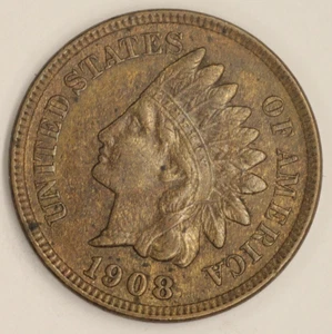 1908 Indian Head Cent FULL LIBERTY Uncirculated High Grade MS Gorgeous - Picture 1 of 3