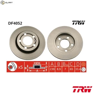 2x BRAKE DISC DF4052 FOR SKODA OCTAVIA/Combi/Van VW BORA GOLF/IV/Mk JETTA 2.0L - Picture 1 of 12