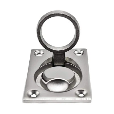 MARINE CITY 316 Stainless Steel Locker Lift Pull Ring Handle 2x1.5in for Boat - Image 1 of 4