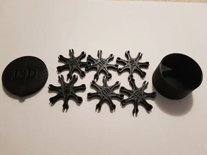 Boite avec 6 étoiles porte amorces 7 branches pour revolver poudre noire - Picture 1 of 5