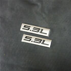 2X Chrome Black 5.3L Metal Decal Badge Sticker Emblem Sedan V8 Pickup Suv Engine