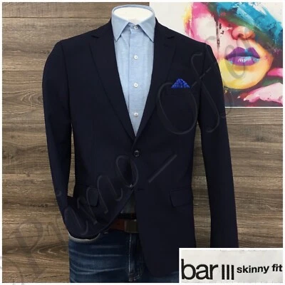 Blazer Bar III Para Hombres Abrigo Deportivo Informal Chaqueta de Dos Botones Talla 44R Trajes de Lana Foto 1 de 4