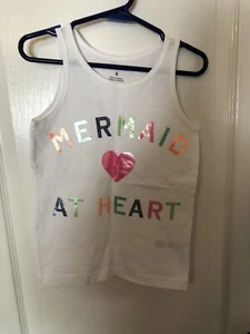 Carters Size 6 Girls Tank Top Mermaid At Heart New - Picture 1 of 4