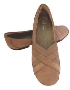 COLECCIÓN CLARKS MOCASINES CÓMODOS CUERO GAMUZA BEIGE TOSTADO PUNTA CERRADA 10M - Imagen 1 de 13