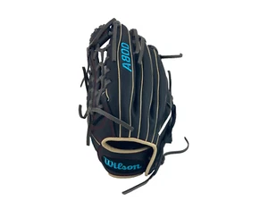 Wilson A800 Exclusive Edition DW5 12" Baseball Glove Black Tan Blue Red LHT - Picture 1 of 24