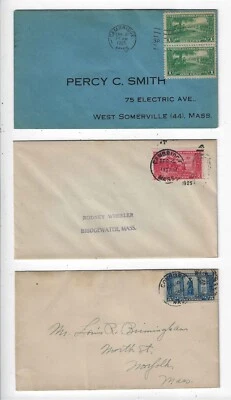 FDC's # 617, 618, 619  Lexington-Concord set --  Cambridge - Image 1 of 2
