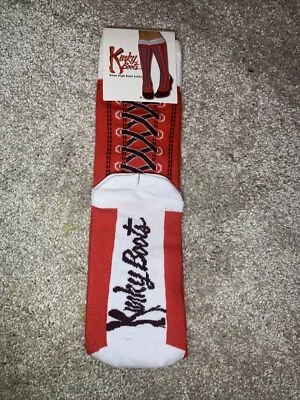 NEW Kinky Boots Knee High Boots Socks Red Size 9-11 - Image 1 of 4