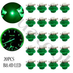 20Pcs Green B8.4D 1-SMD LED Car Interior Dashboard Gauge Indicator Lights Bulbs - Imagen 1 de 5