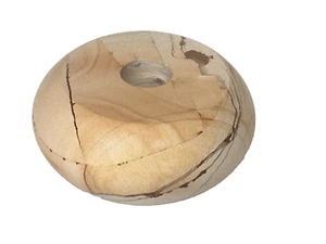 NEU ALTER LAGER 2,5" Durchmesser Marmor Donutform Lampe Abstandhalter Bruchlampe Teil-TEAKHOLZ - Bild 1 von 5
