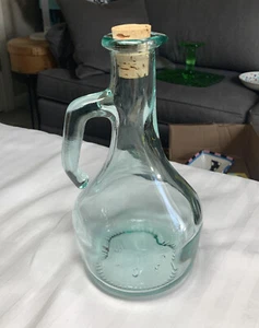Vtg Italian Modelo Depositato (Mod Dep) Vinegar/Oil Bottle & Cork 375 mL #SH - Picture 1 of 7