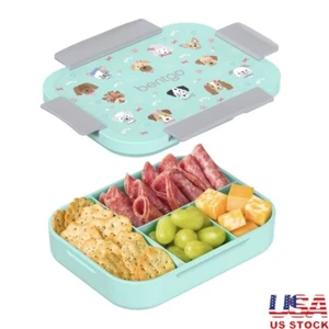 Leak Proof Kids Lunch Box Snap & Go Bento Tray Dishwasher Microwave Safe Durable - Picture 1 of 6