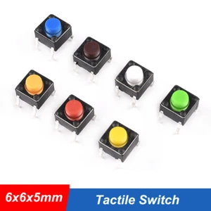 Tactile Tact Switch Momentary Switch 6mmx6mmx5mm Push Button Switch 12V 4Pin - Picture 1 of 10