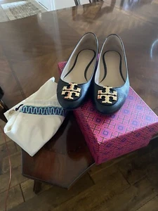Tory Burch Shoes Claire Ballet Flats Black Size 9 - Picture 1 of 4