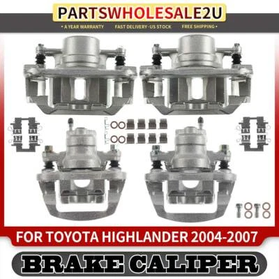 Front & Rear Brake Caliper w/ Bracket for Toyota Highlander 2004 2005 2006 2007 - Image 1 of 4
