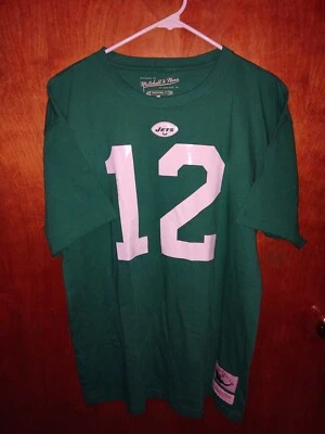 Camiseta Joe Namath #12 New York Jets Mitchell & Ness Masculina Tamanho G Verde Nova - Imagem 1 de 4