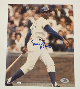 ERNIE BANKS Signed 8x10 Photo-HALL OF FAME-CHICAGO CUBS-PSA Authentication - Picture 1 of 3