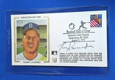 Tommy Lasorda Signed Autographed Cache - Hall of Fame Inauguration Day - Dodgers - Image 1 of 3