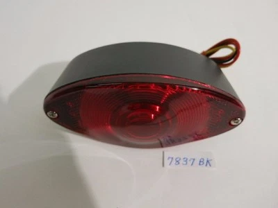 LED Black Cateye Taillight #7837-BK Harley Davidson and Custom Bikes - Image 1 of 3