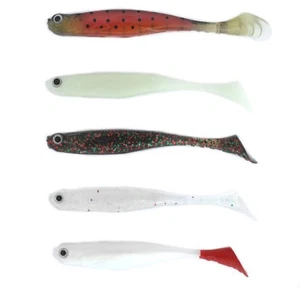 SEA HUNTER THUMPER TAIL SHADS 4" SOFT PLASTICS 5 PACKS OF 5 FISHING LURES 25pcs - Picture 1 of 8