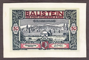 Deutschland - Osterwiecker-Harz LEDER Notgeld 50 Mark 1922 schöne Qualität - Bild 1 von 2