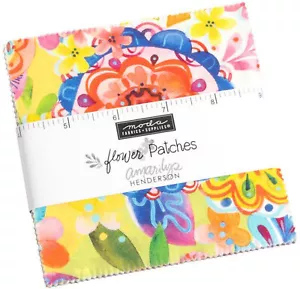 Flower Patches Moda Charm Pack 42 100% Cotton 5" Precut Fabric Squares - Picture 1 of 6