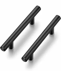5 Zoll Schrankgriffe Matt Schwarz Edelstahl Schiene 12er Pack Küche Schublade - Bild 1 von 5