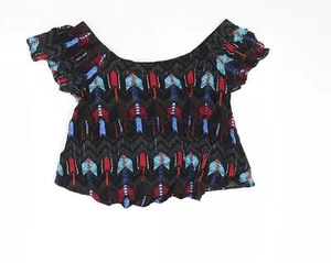 New Look Womens Viscose Blend Cropped Blouse Size 8 - Picture 1 of 10