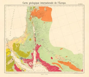 Mappa geologica Sinai Israele Giordania Arabia Suez Levante. BEYSCHLAG 1911 vecchio - Foto 1 di 1
