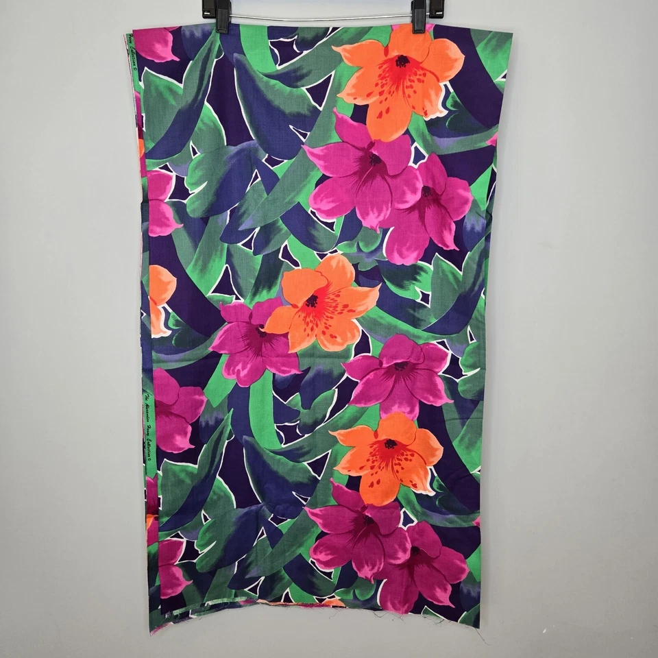Alexander Henry Collection Fabric Vibrant Tropical Hawaiian Print 3 yards Floral - Image 1 of 4