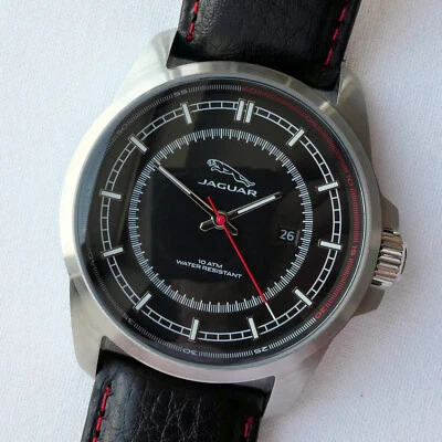 Reloj Jaguar Clásico Retro Línea Carreras Accesorio Coche Diseño Deportivo Japón Movt Foto 1 de 4