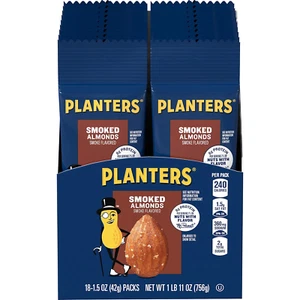 Smoked & Salted Almonds Single Serve (1.5Oz Bags, Pack of 18) - Picture 1 of 12