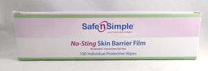 Safe N Simple No-Sting Skin Barrier Wipe Sterile 100 per Box SNS80744 - Picture 1 of 3