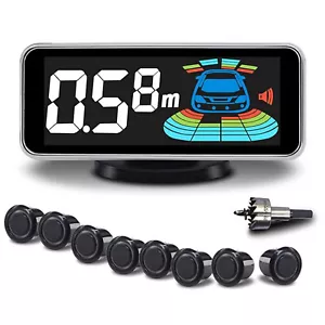Car Parking Sensor Parktronic 8 Sensors With Buzzer Reverse LED Backup new U2P3 - Picture 1 of 10