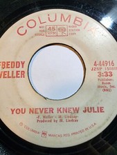 FREDDY WELLER :  THESE ARE NOT MY PEOPLE/YOU NEVER KNEW/ COLUMBIA PROMO VG F240