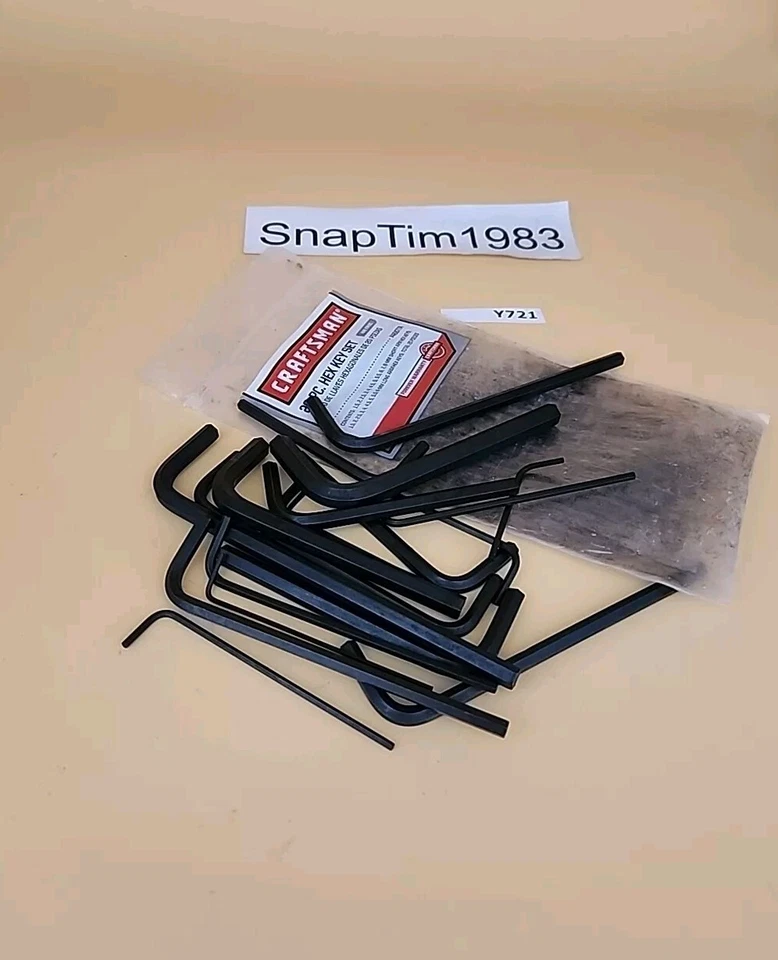 Craftsman 20 piece Long & Short Arm Metric Set Screw Keys 9-46677A - Image 1 of 4