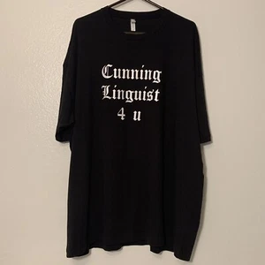 NEW Cunning Linguist 4 U T Shirt 3XL XXXL Black Cotton Oral Sex Dirty Joke - Picture 1 of 4