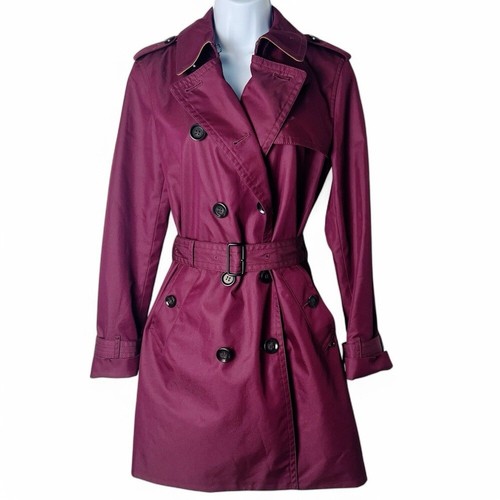 Coach Trench Cappotto Donna F34024 Vino Borgogna Tg. S